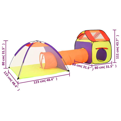 vidaXL Children Play Tent with 250 Balls Multicolour 338x123x111 cm - 32316