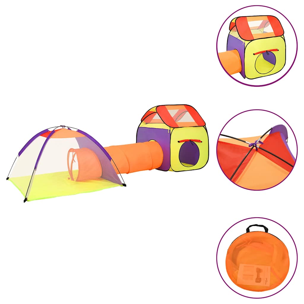 vidaXL Children Play Tent with 250 Balls Multicolour 338x123x111 cm - 32316