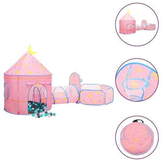 vidaXL Children Play Tent with 250 Balls Pink 301x120x128 cm - 32328