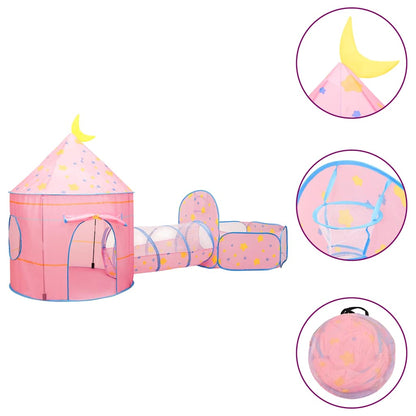 vidaXL Children Play Tent with 250 Balls Pink 301x120x128 cm - 32328