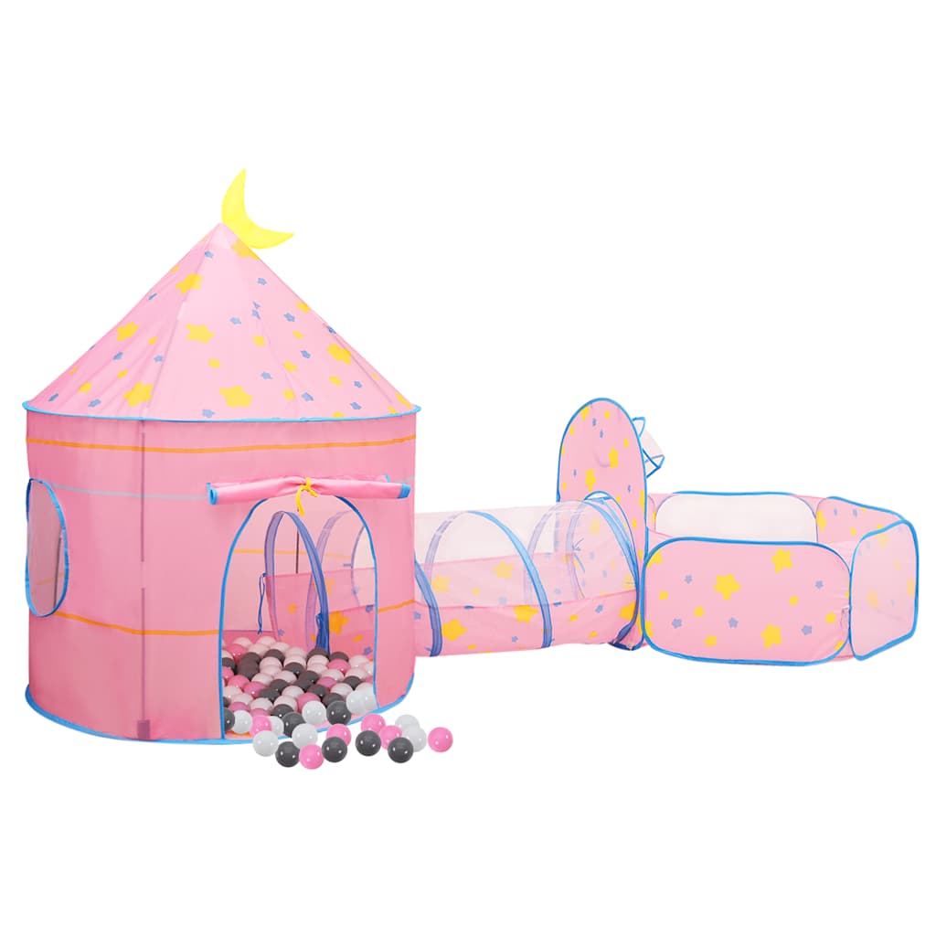 vidaXL Children Play Tent with 250 Balls Pink 301x120x128 cm - 32329