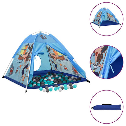 vidaXL Children Play Tent with 250 Balls Blue 120x120x90 cm - 32337