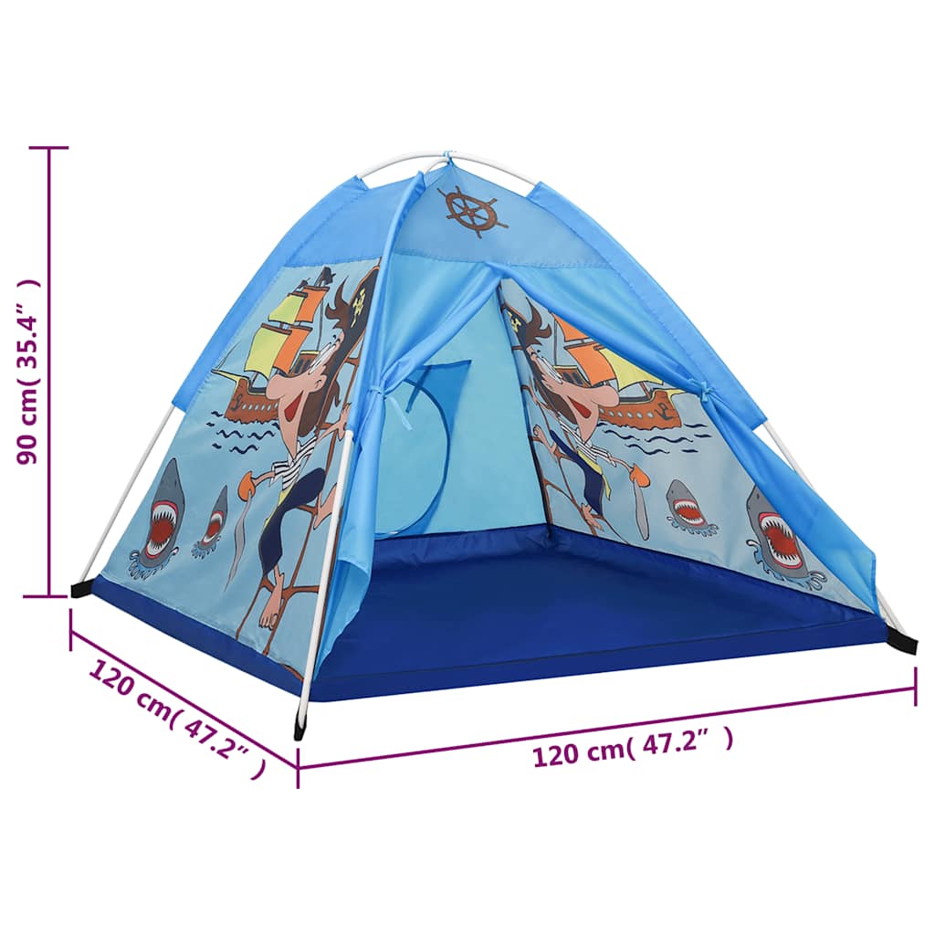 vidaXL Children Play Tent with 250 Balls Blue 120x120x90 cm - 32337