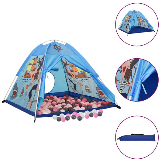vidaXL Children Play Tent with 250 Balls Blue 120x120x90 cm - 32338