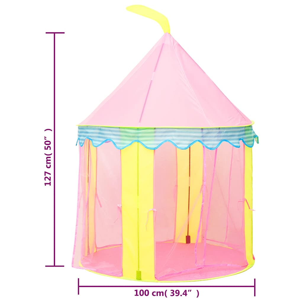 vidaXL Children Play Tent with 250 Balls Pink 100x100x127 cm - 32340
