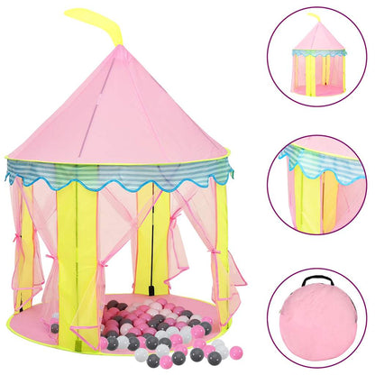 vidaXL Children Play Tent with 250 Balls Pink 100x100x127 cm - 32341