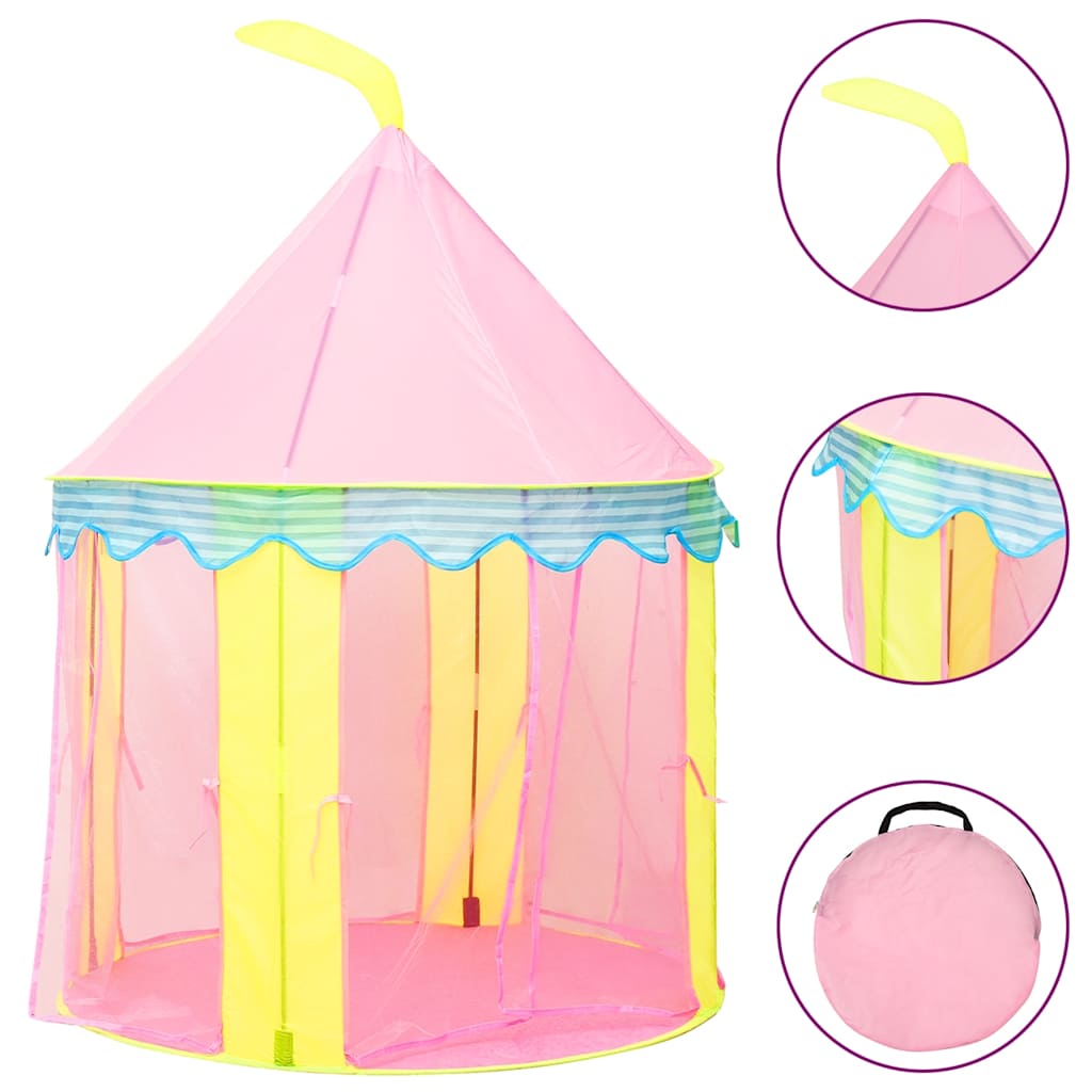 vidaXL Children Play Tent with 250 Balls Pink 100x100x127 cm - 32341