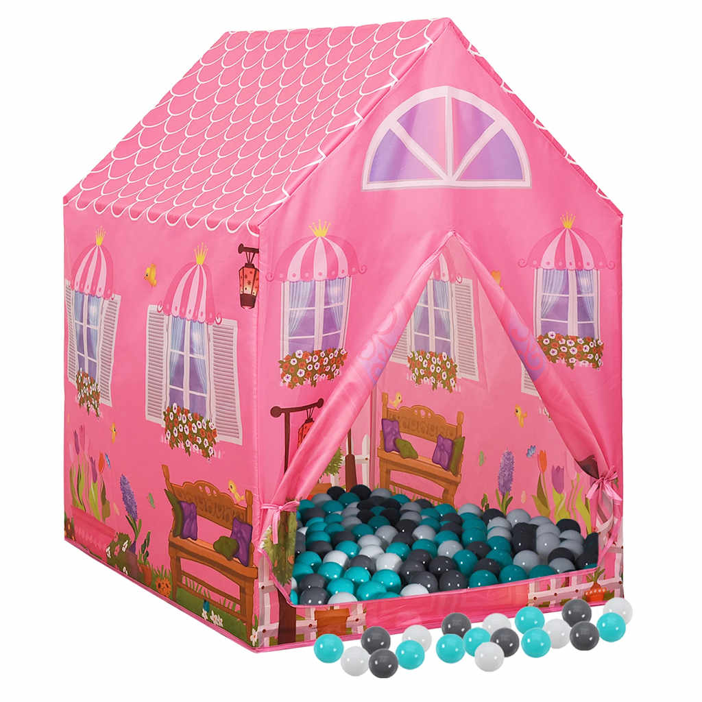 vidaXL Children Play Tent with 250 Balls Pink 69x94x104 cm - 32355