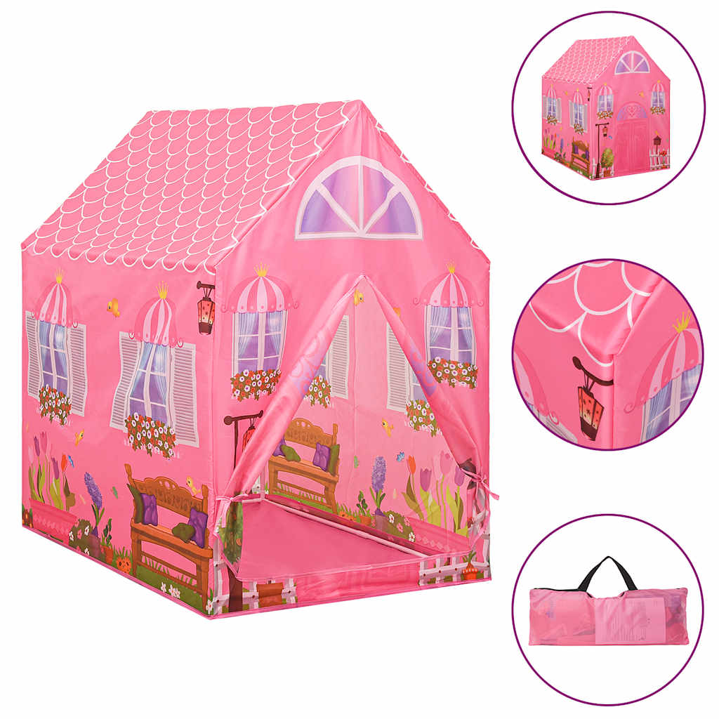 vidaXL Children Play Tent with 250 Balls Pink 69x94x104 cm - 32355