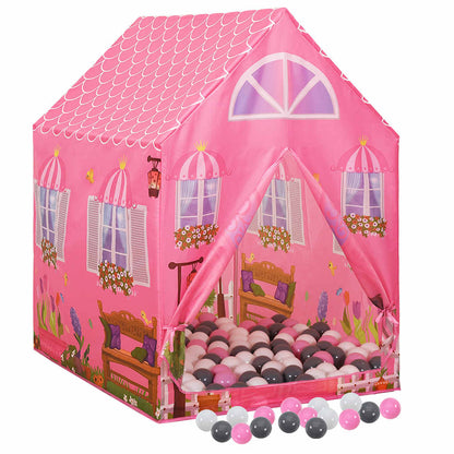 vidaXL Children Play Tent with 250 Balls Pink 69x94x104 cm - 32356
