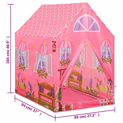 vidaXL Children Play Tent with 250 Balls Pink 69x94x104 cm - 32356