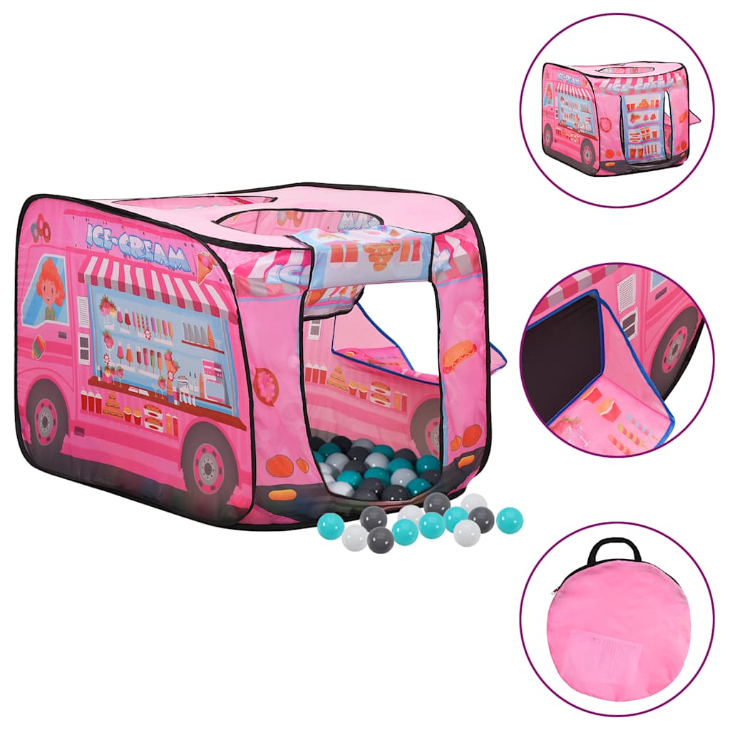 vidaXL Children Play Tent with 250 Balls Pink 70x112x70 cm - 32370