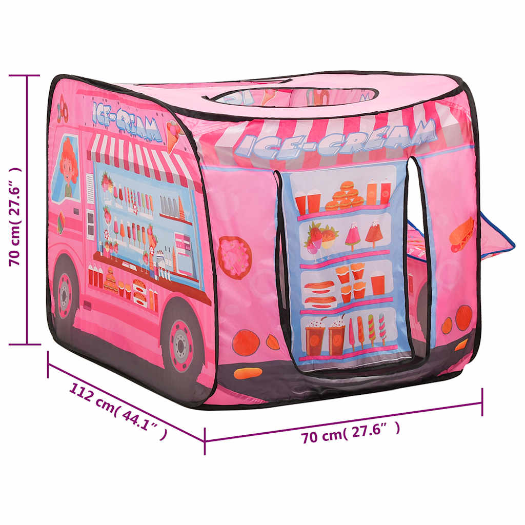 vidaXL Children Play Tent with 250 Balls Pink 70x112x70 cm - 32370