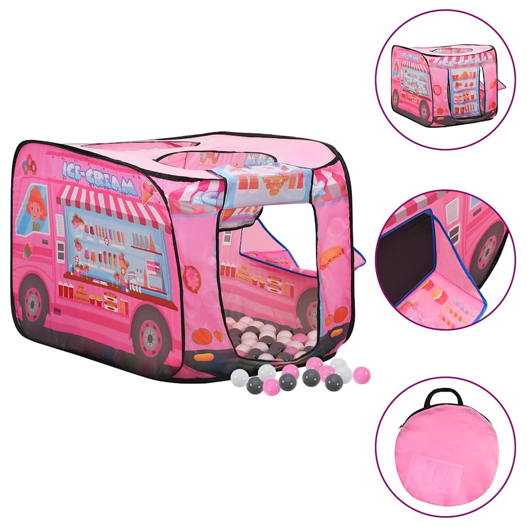 vidaXL Children Play Tent with 250 Balls Pink 70x112x70 cm - 32371