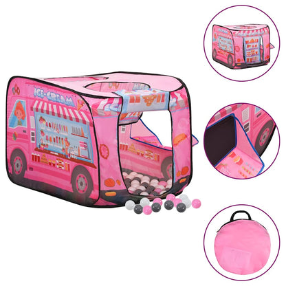 vidaXL Children Play Tent with 250 Balls Pink 70x112x70 cm - 32371