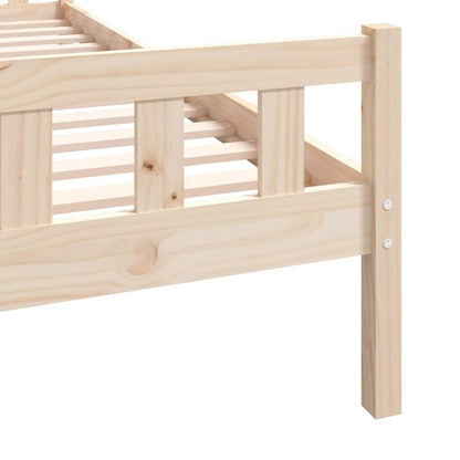 vidaXL Bed Frame without Mattress Solid Wood Single - Brown - 195.5 x 95.5 x 69.5 cm