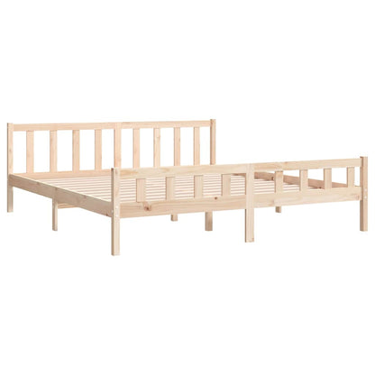 vidaXL Bed Frame without Mattress Solid Wood 160x200 cm - Brown - 205.5 x 165.5 x 69.5 cm - 64983