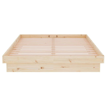 vidaXL Bed Frame without Mattress Solid Wood 120x200 cm - Brown - 204 x 123.5 x 21 cm
