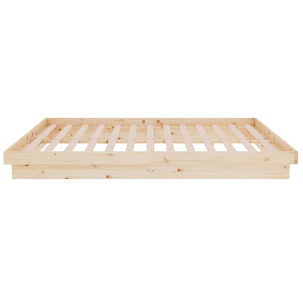 vidaXL Bed Frame without Mattress Solid Wood 120x200 cm - Brown - 204 x 123.5 x 21 cm