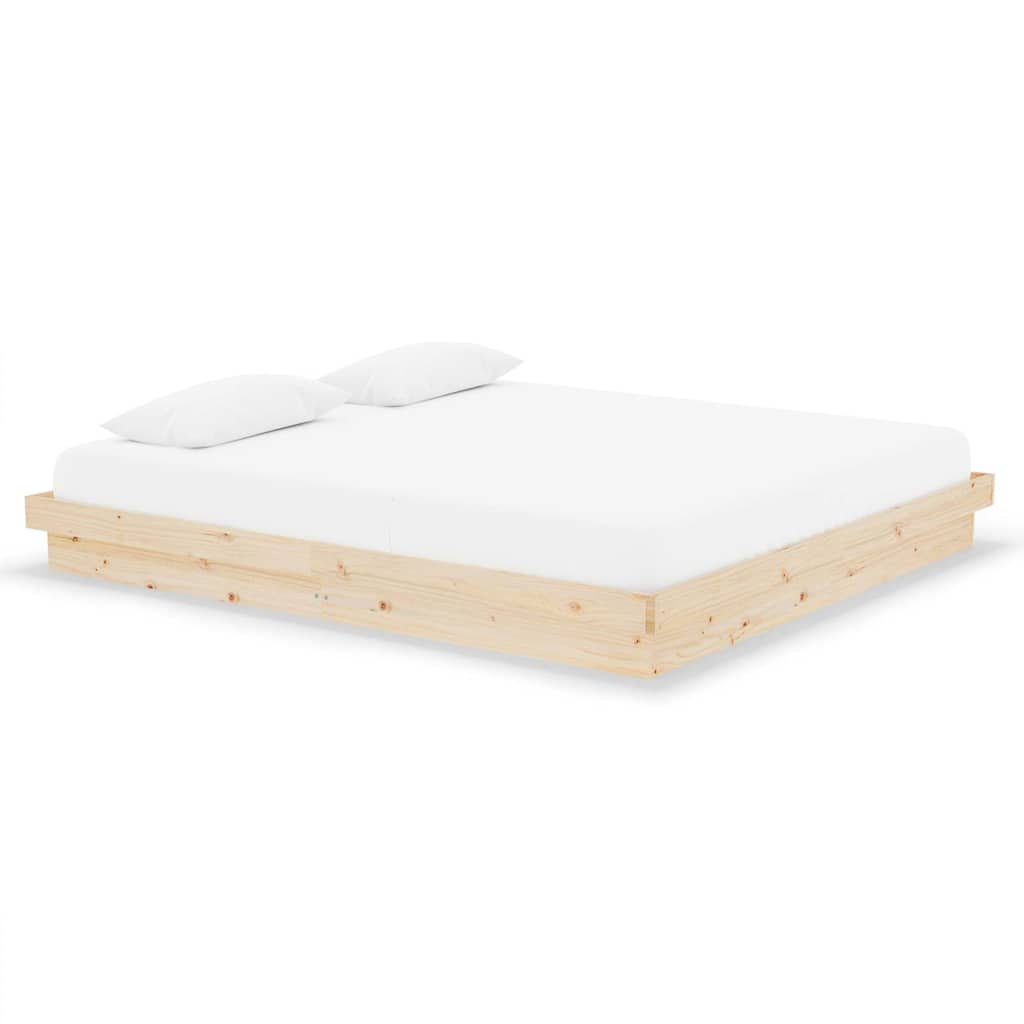 vidaXL Bed Frame without Mattress Solid Wood Super King - Brown - 204 x 183.5 x 21 cm