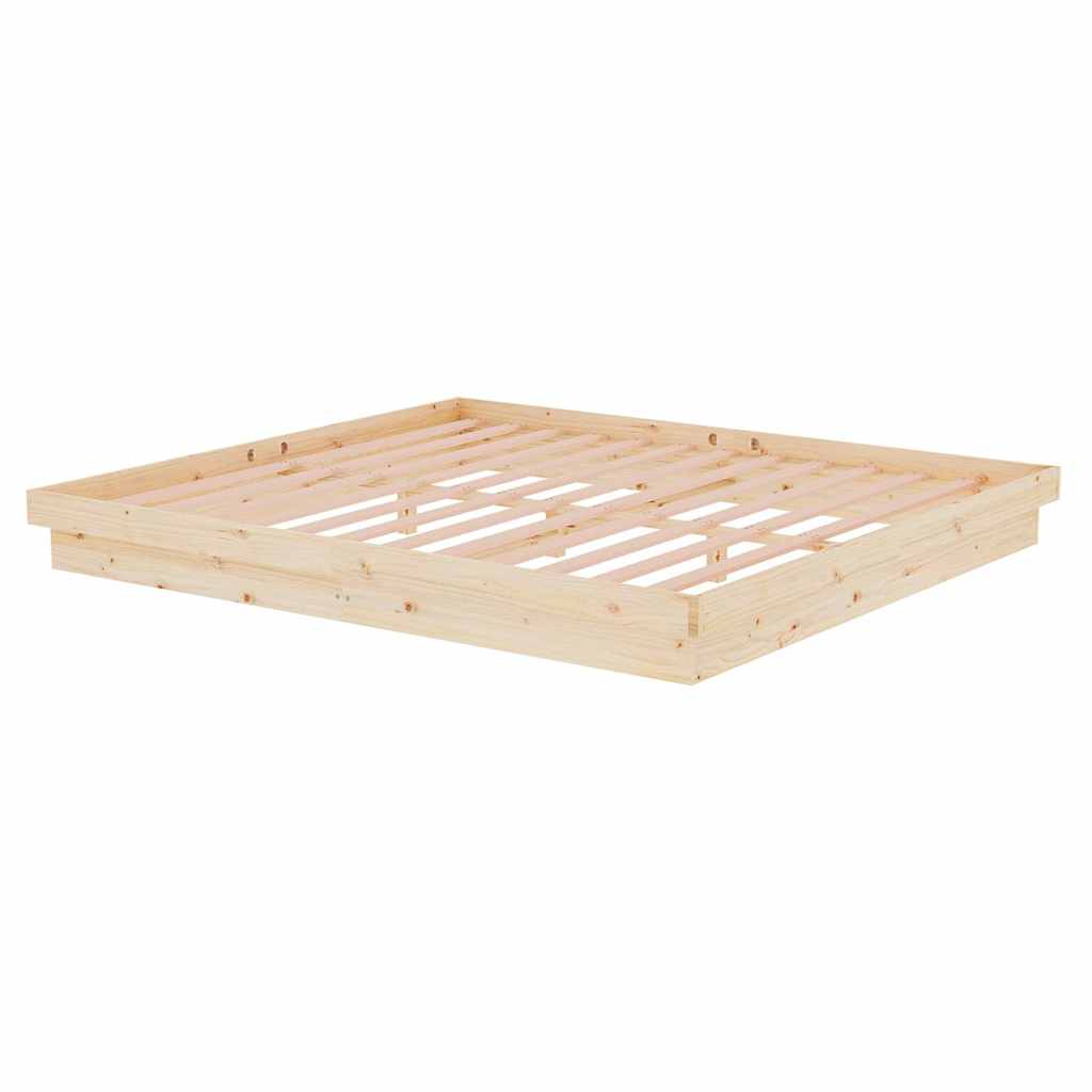 vidaXL Bed Frame without Mattress Solid Wood Super King - Brown - 204 x 183.5 x 21 cm