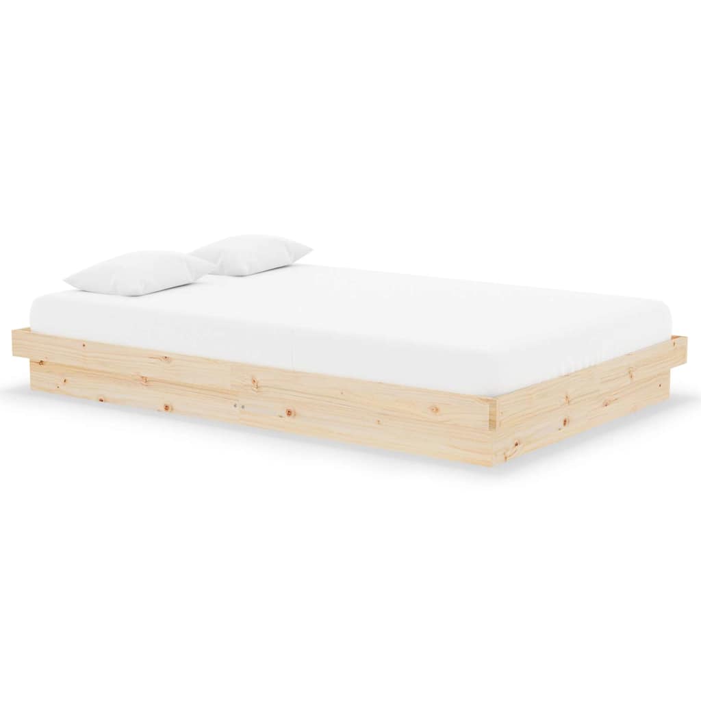 vidaXL Bed Frame without Mattress Solid Wood Small Double - Brown - 194 x 123.5 x 21 cm