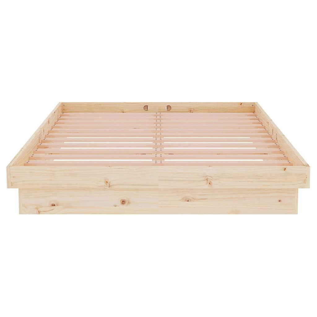 vidaXL Bed Frame without Mattress Solid Wood Small Double - Brown - 194 x 123.5 x 21 cm