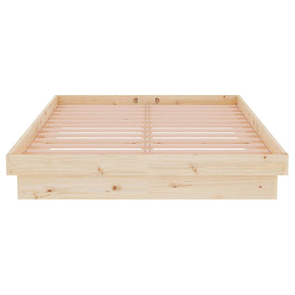 vidaXL Bed Frame without Mattress Solid Wood Small Double - Brown - 194 x 123.5 x 21 cm