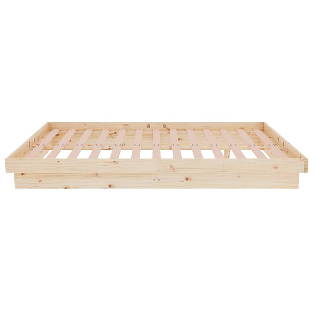 vidaXL Bed Frame without Mattress Solid Wood Small Double - Brown - 194 x 123.5 x 21 cm