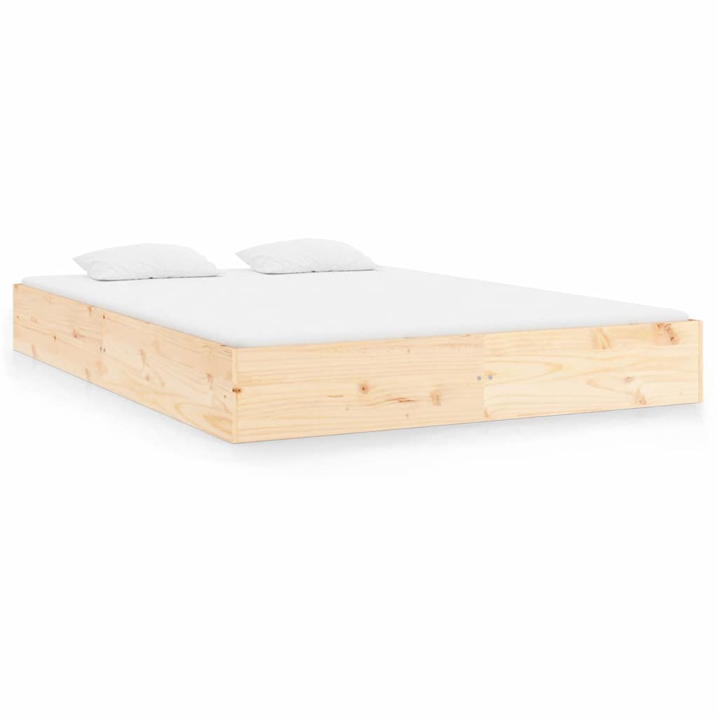vidaXL Bed Frame without Mattress Solid Wood 200x200 cm - Brown - 203 x 102.5 x 23 cm