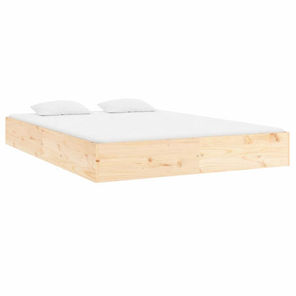 vidaXL Bed Frame without Mattress Solid Wood 150x200 cm King Size - Brown - 193 x 92.5 x 23 cm
