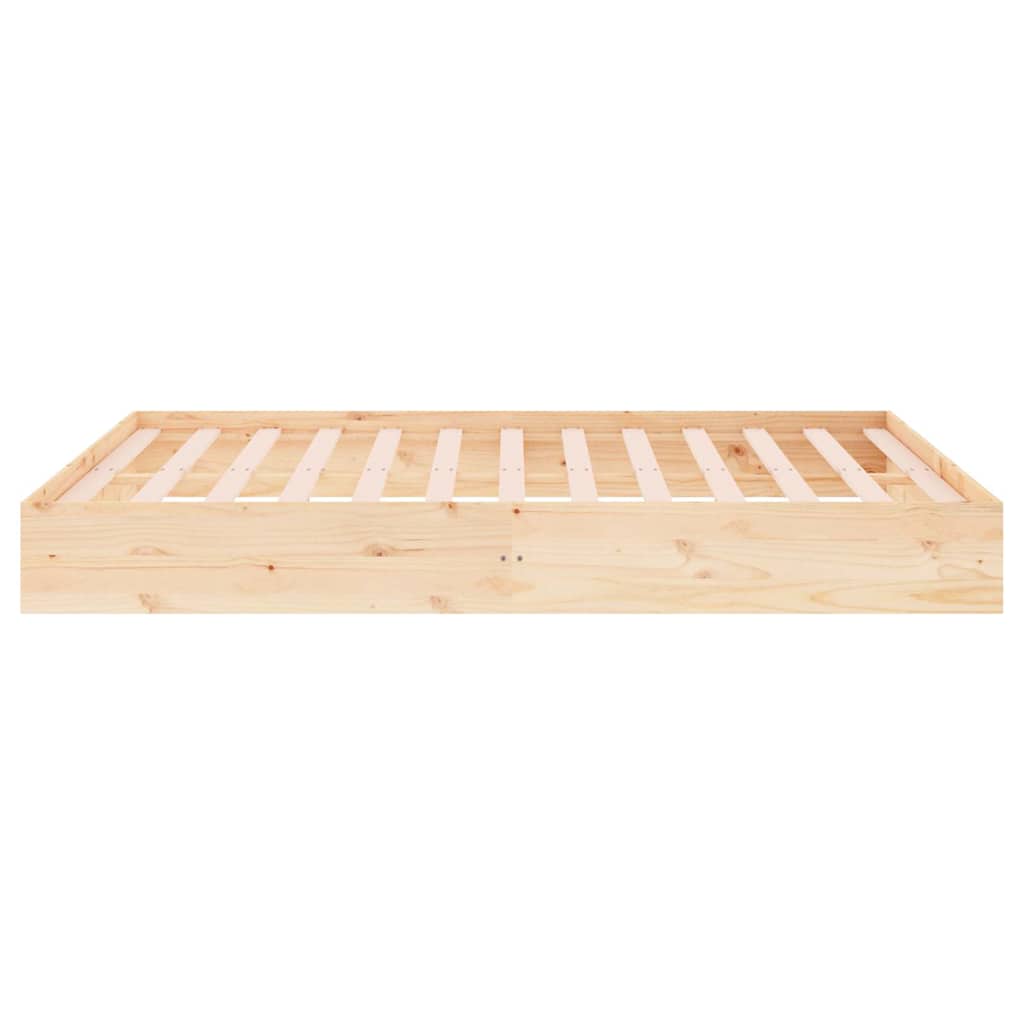 vidaXL Bed Frame without Mattress Solid Wood 150x200 cm King Size - Brown - 193 x 92.5 x 23 cm