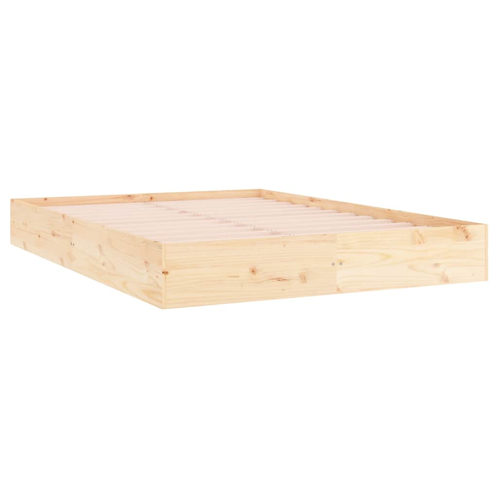 vidaXL Bed Frame without Mattress Solid Wood 120x200 cm - Brown - 193 x 137.5 x 23 cm