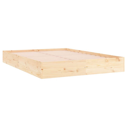 vidaXL Bed Frame without Mattress Solid Wood 120x200 cm - Brown - 193 x 137.5 x 23 cm