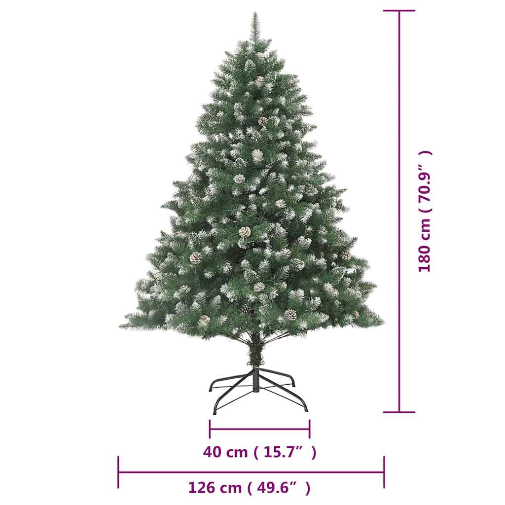 vidaXL Artificial Christmas Tree with Stand 180 cm PVC - Green