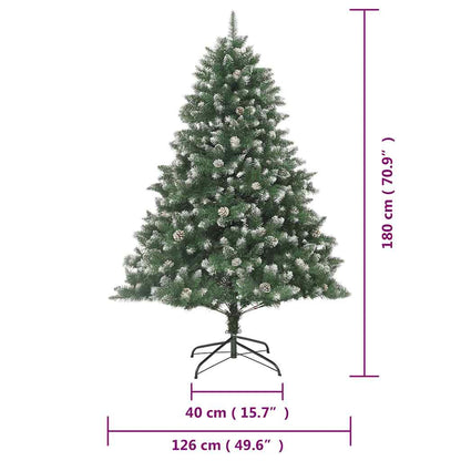 vidaXL Artificial Christmas Tree with Stand 180 cm PVC - Green