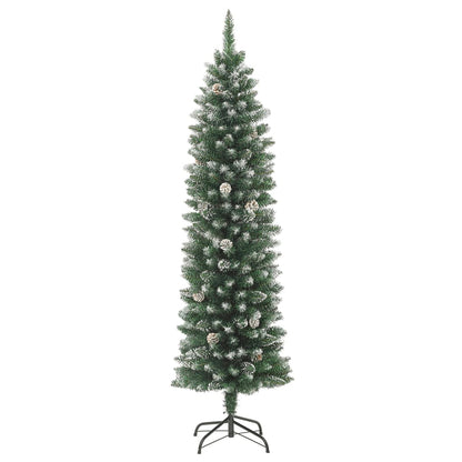 vidaXL Artificial Slim Christmas Tree with Stand 150 cm PVC - Green
