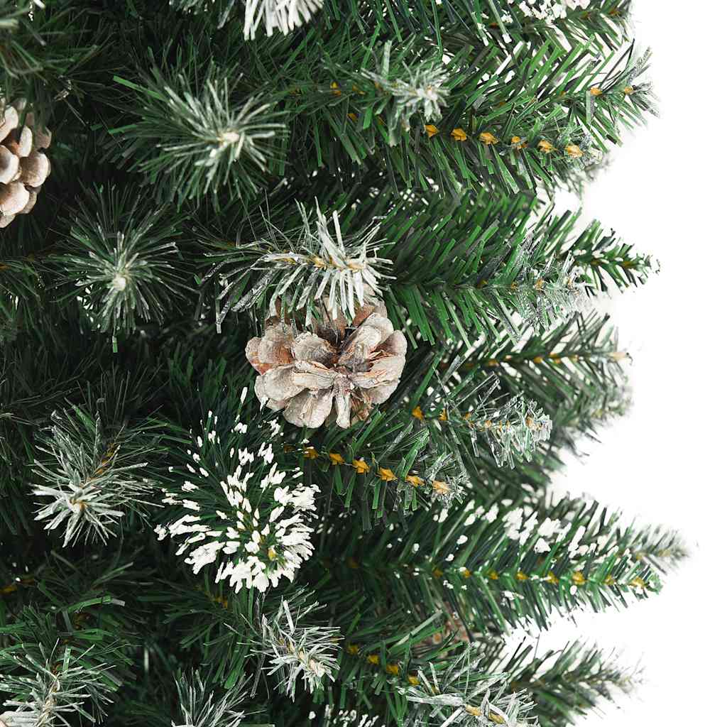 vidaXL Artificial Slim Christmas Tree with Stand 180 cm PVC - Green
