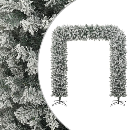 vidaXL Christmas Tree Arch with Flocked Snow 240 cm - White - 240 x 215 cm