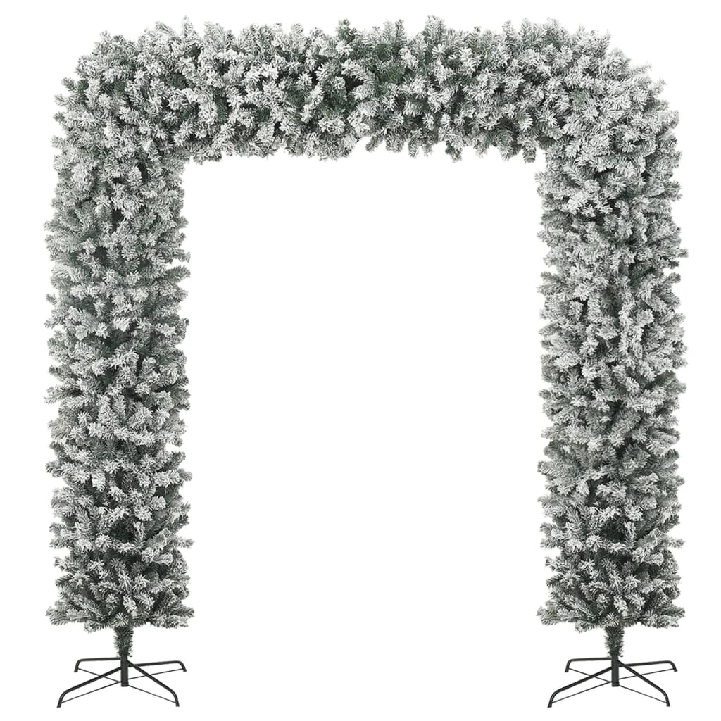 vidaXL Christmas Tree Arch with Flocked Snow 240 cm - White - 240 x 215 cm