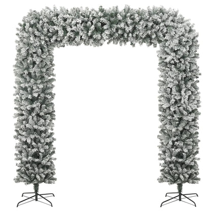 vidaXL Christmas Tree Arch with Flocked Snow 240 cm - White - 240 x 215 cm