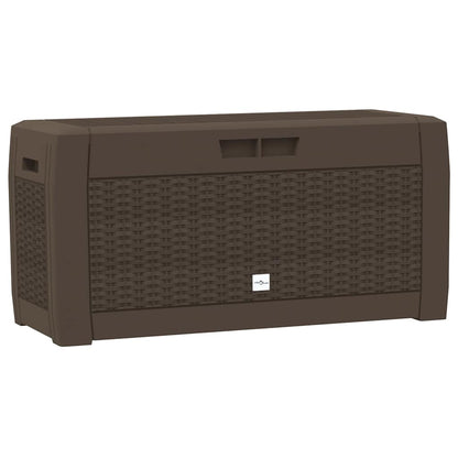 vidaXL Garden Storage Box Brown 119x48x60 cm PP