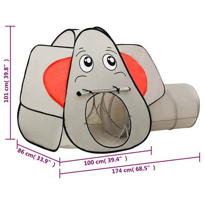 vidaXL Elephant Children Play Tent Grey 174x86x101 cm