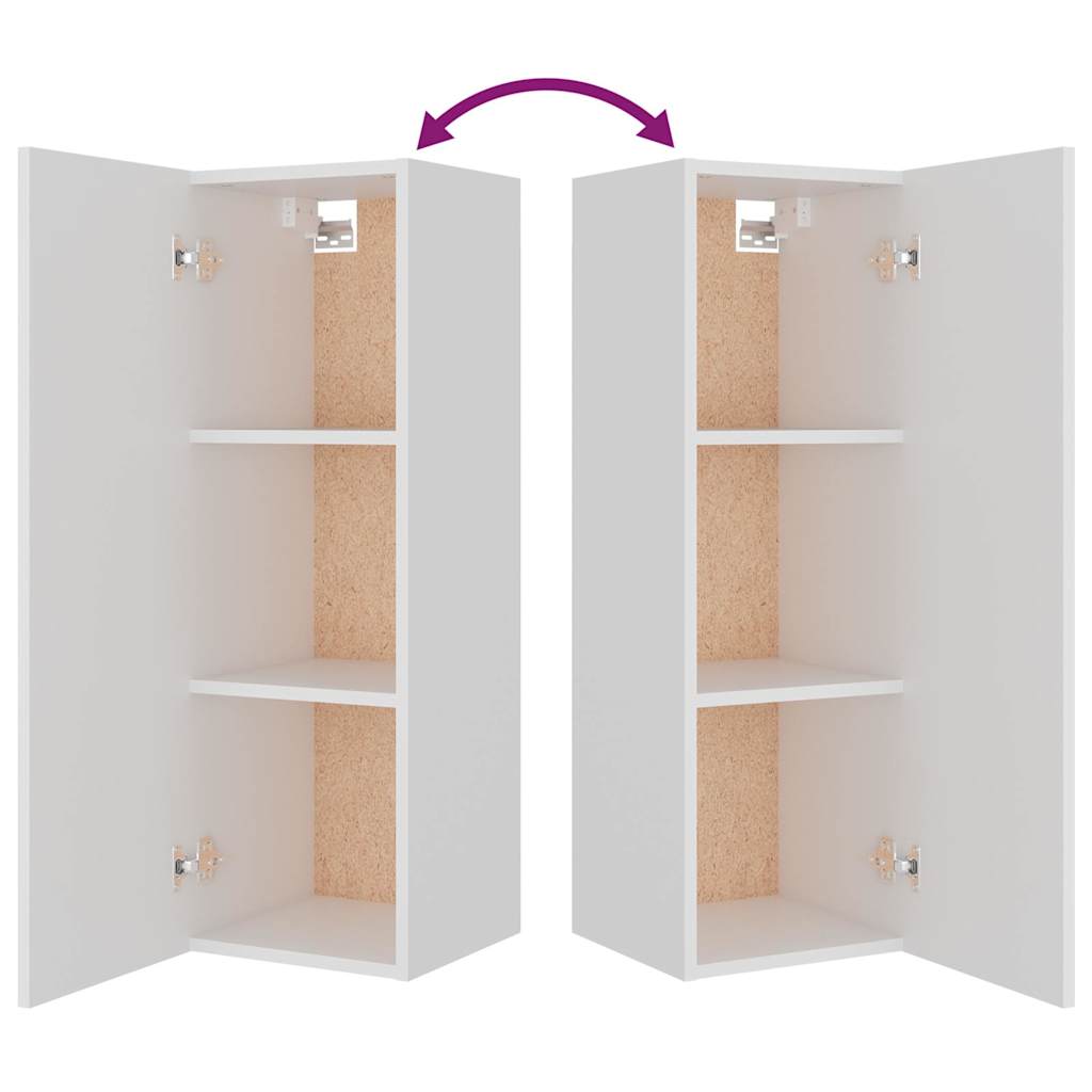 vidaXL 4 Piece TV Cabinet Set White Engineered Wood - 80 x 30 x 30 cm - 67406