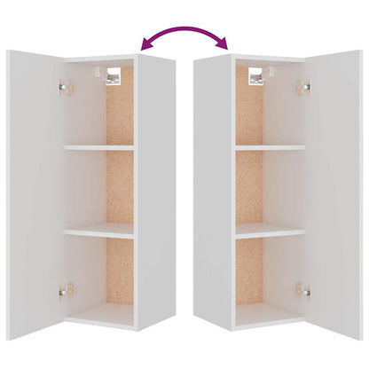 vidaXL 4 Piece TV Cabinet Set White Engineered Wood - 80 x 30 x 30 cm - 67406