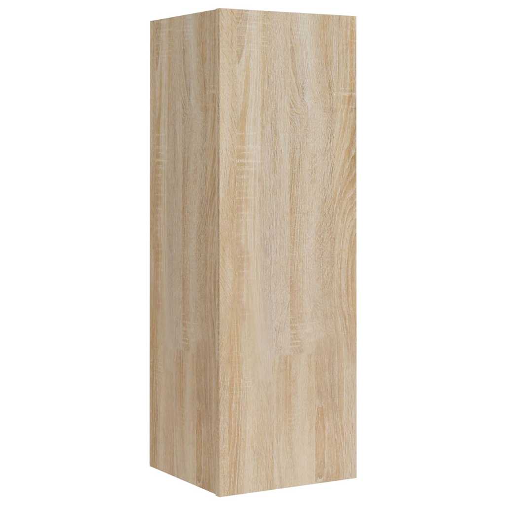 vidaXL 4 Piece TV Cabinet Set Sonoma Oak Engineered Wood - Brown - 30.5 x 30 x 90 cm