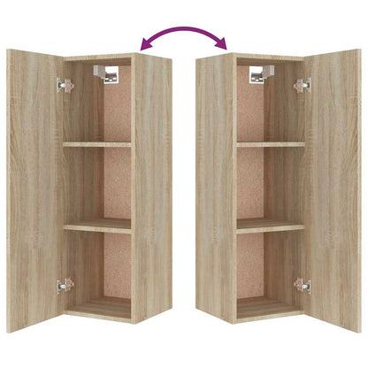 vidaXL 4 Piece TV Cabinet Set Sonoma Oak Engineered Wood - Brown - 30.5 x 30 x 90 cm