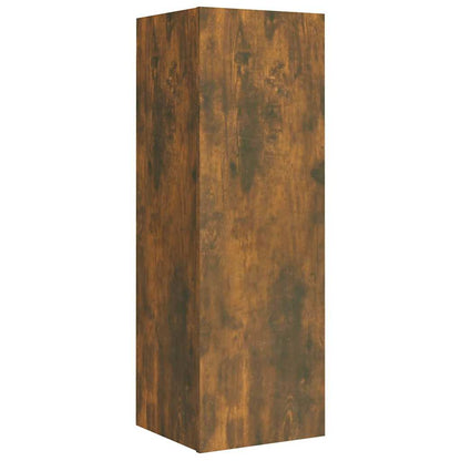 vidaXL 4 Piece TV Cabinet Set Smoked Oak Engineered Wood - Brown - 30.5 x 30 x 90 cm