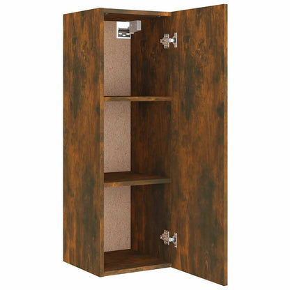vidaXL 4 Piece TV Cabinet Set Smoked Oak Engineered Wood - Brown - 30.5 x 30 x 90 cm