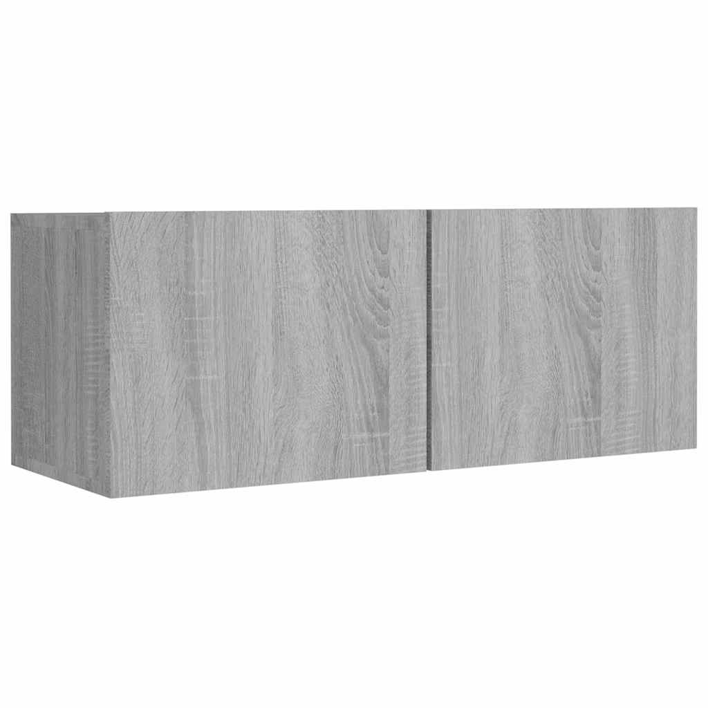 vidaXL 4 Piece TV Cabinet Set Grey Sonoma Engineered Wood - 30.5 x 30 x 90 cm